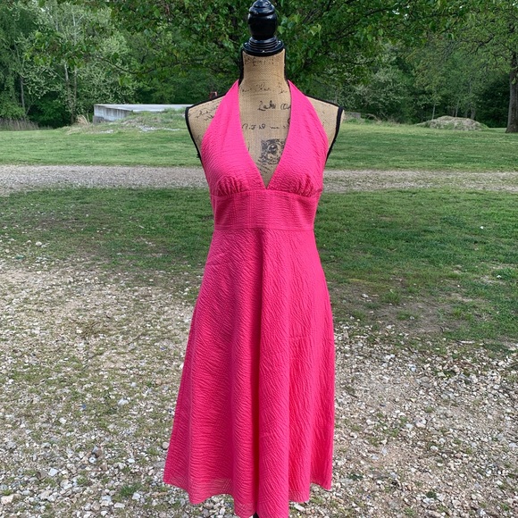 J. Crew Dresses & Skirts - J. Crew Pink Seersucker Halter Dress